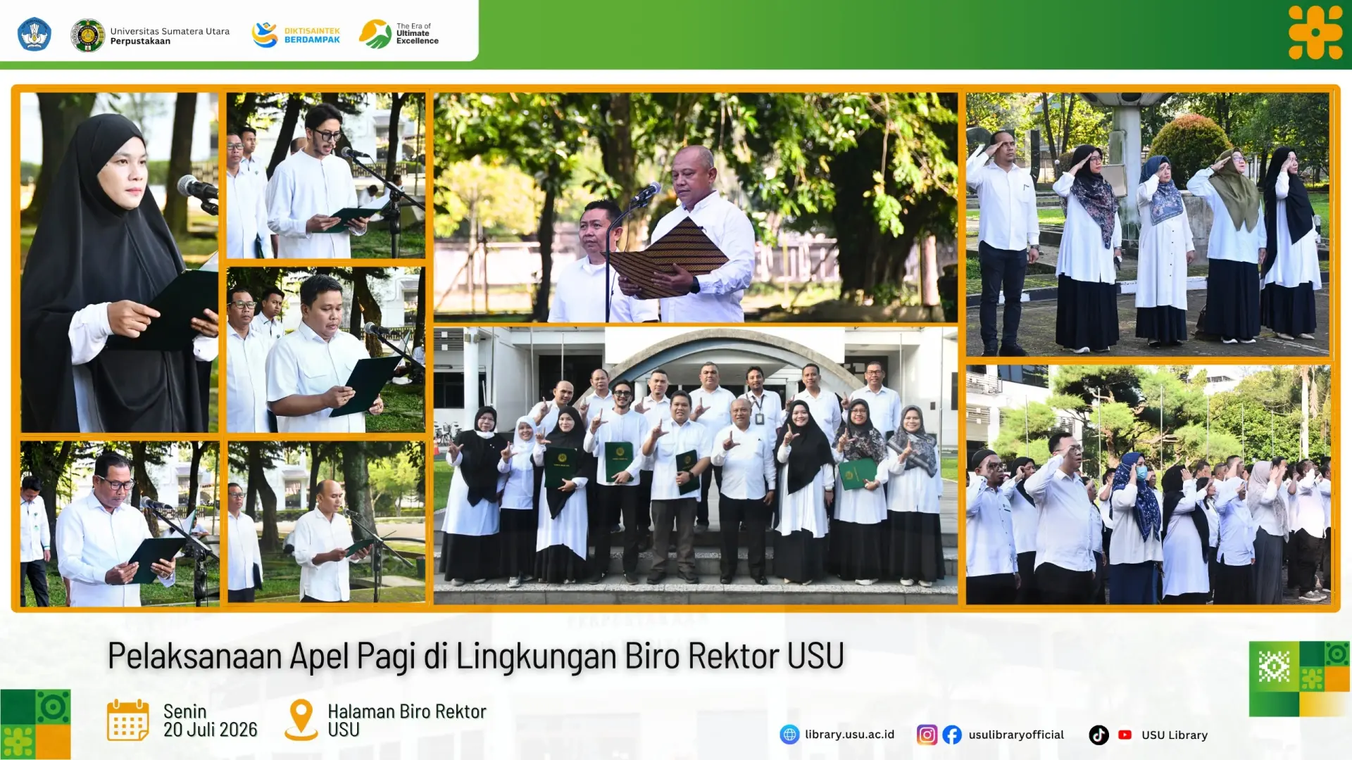 Pimpin Apel Pagi, Prof. Dr. Syahril Efendi, S.Si., M.I.T. Paparkan Transformasi Digital Perpustakaan Menuju Smart Academic Library